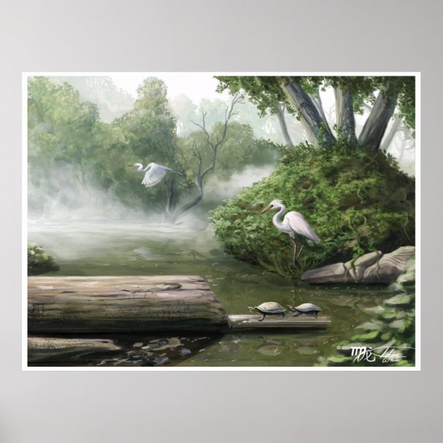 Poster Voo de Crane: Uma Pintura Natural (Frente)