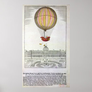 Póster Vôo de Jacques Charles e de Nicholas Robert
