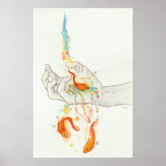 Póster Voo de peixe-dourado