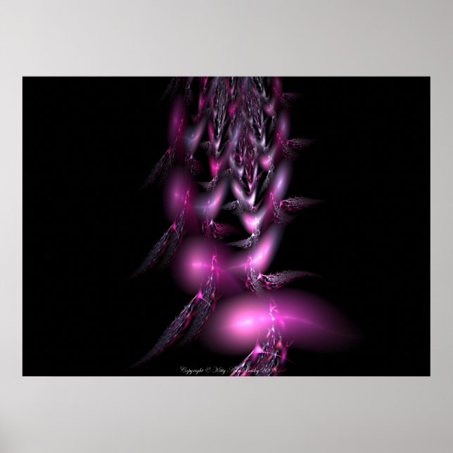 Póster Voo de pena em Pinks por Gatinho Ann (Frente)