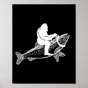 Poster Voo de Sasquatch com Pé Grande
