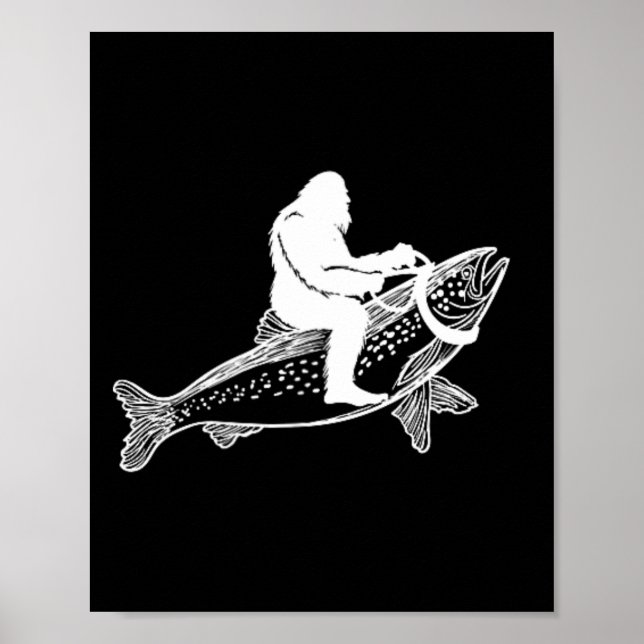 Poster Voo de Sasquatch com Pé Grande (Frente)