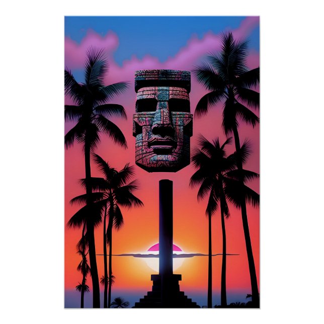 Póster Voo do Tiki (Frente)