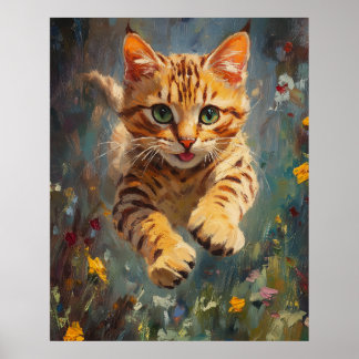 Poster Voo Felino em uma Floresta de Fogo - Salto de Beng