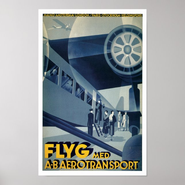 Póster Voo Med A-B Aerotransporte (Frente)