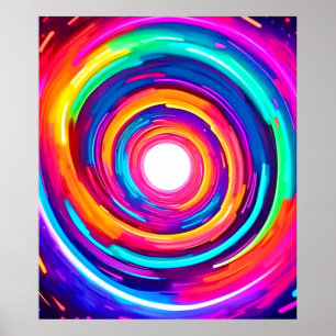 Poster Vórtex de cor: Design dinâmico