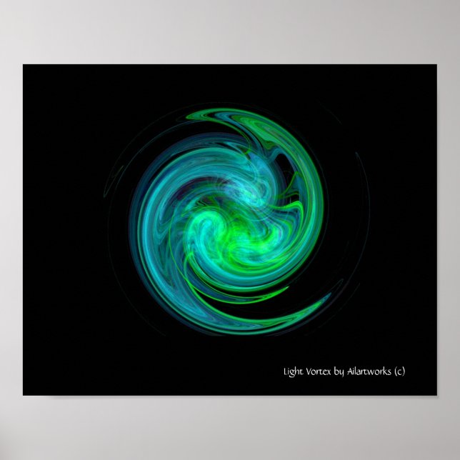 PÓSTER VORTEX VERDE AZUL (Frente)