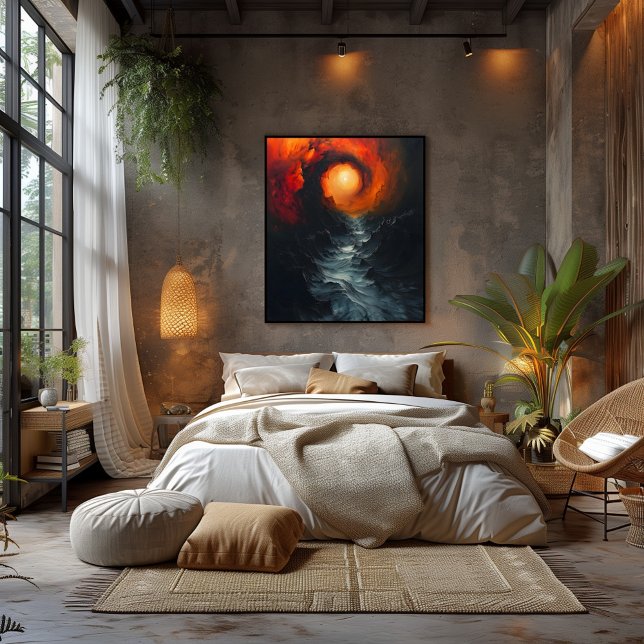 Póster Vórtice Ardiente del Océano Furia de la Naturaleza (Criador carregado)