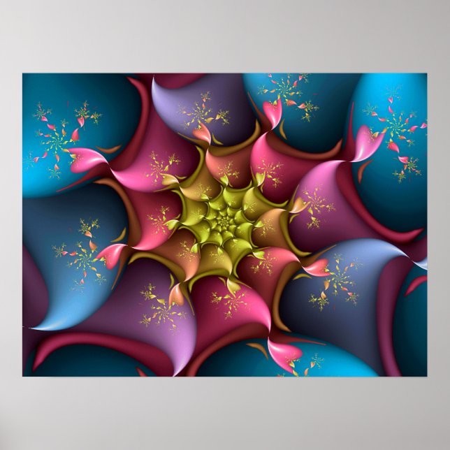 Poster Vórtice de Cores (Frente)