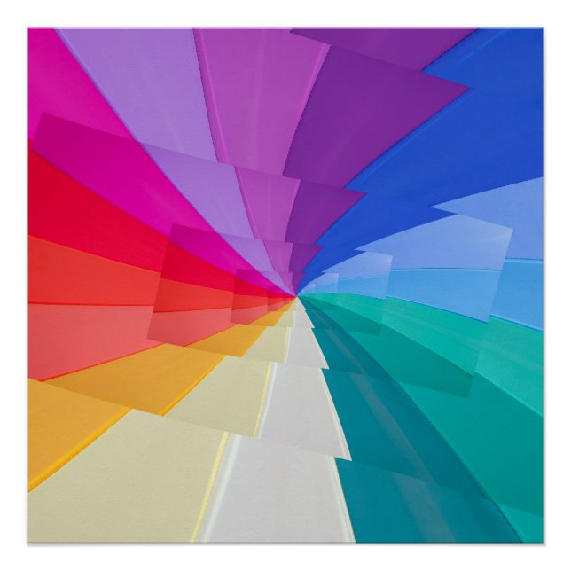 Póster vórtices multicoloridos em pôsteres brilhantes (Frente)