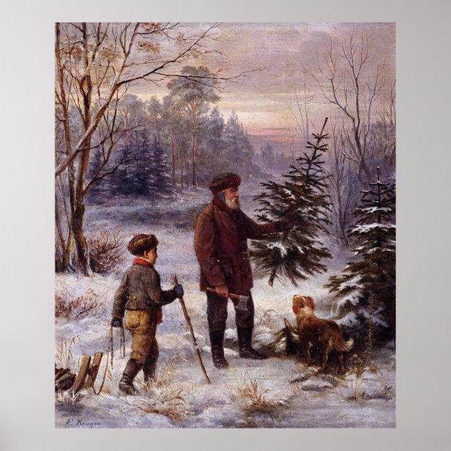 Poster Vorweihnacht Franz Krüger Árvore de Natal (Frente)