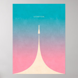 Poster Vostok Rocket - Plain
