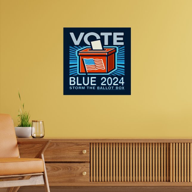 Poster Votação Azul 2024 Votação Eleição Presidencial (Sala de Estar 2)
