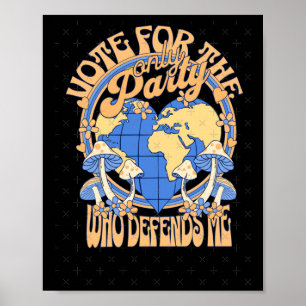 Poster Votação Azul Do Vinheta Da Terra
