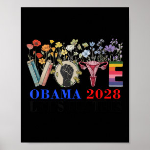 Poster Votação Floral Obama 2028 Vamos Corrigir Este Futu