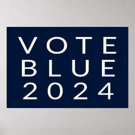 Poster Votação Minimalista Blue Kamala Harris 2024