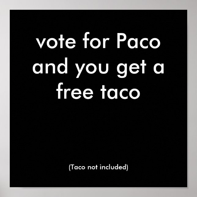 Poster votação para Paco (Frente)