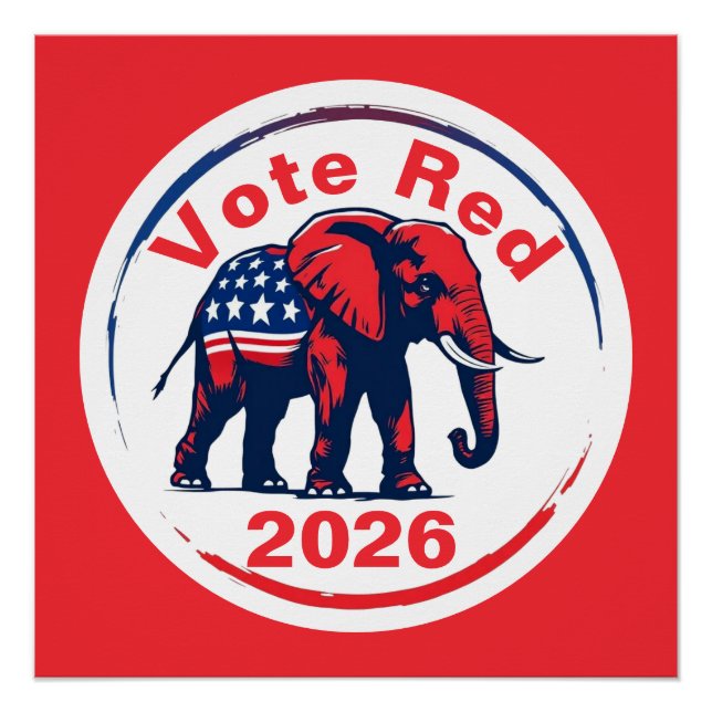 Póster Votação Vermelho 2026 (Frente)