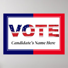 Poster Votação Vermelho/Azul