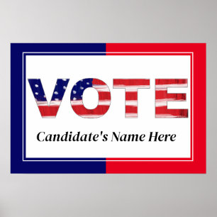 Poster Votação Vermelho/Azul