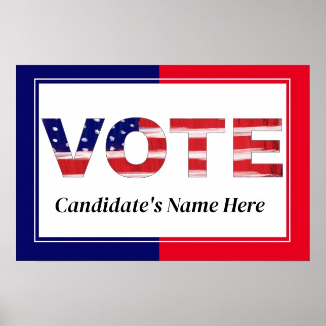 Poster Votação Vermelho/Azul (Frente)