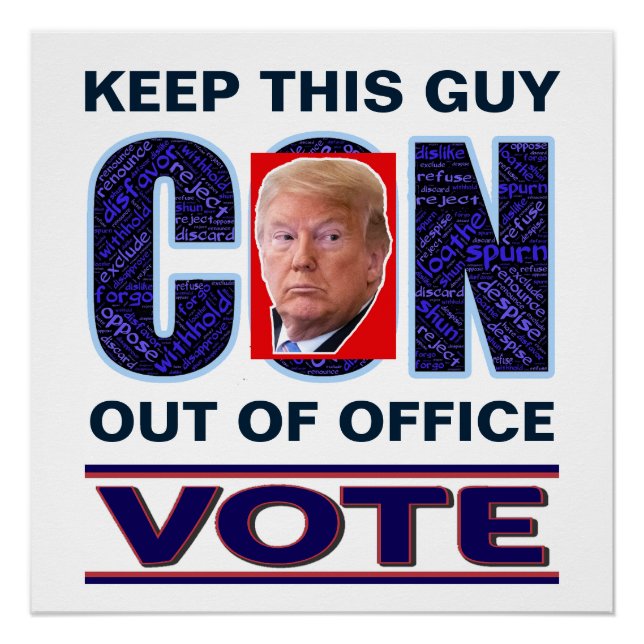 Póster Votar Blue Resist 2024 Glossy Presidencial (Frente)