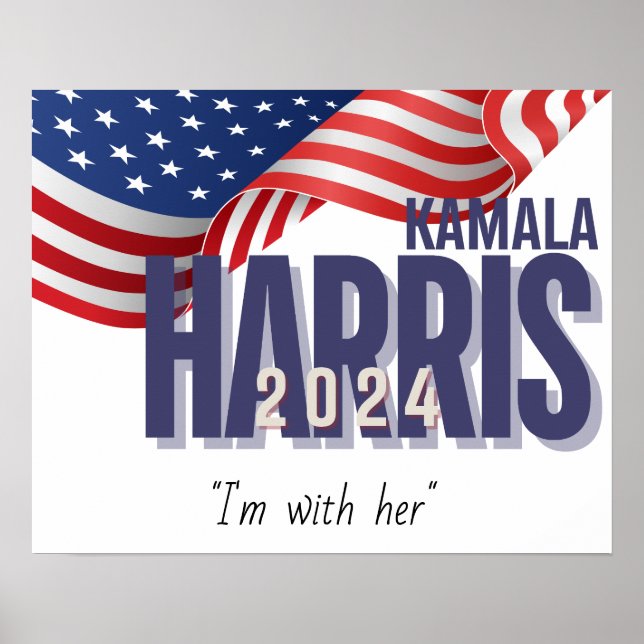 Poster Votar Harris Election 2024 Personalizável (Frente)