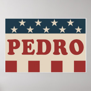 Poster Votar na Campanha de Retrô de Pedro Clássico Vinta