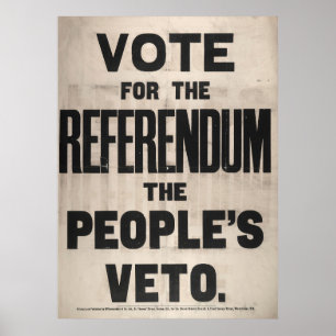 Poster Votar no referendo o veto das Pessoas