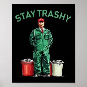 Poster Votar Trump Garbyge Man Permanece Trashy 2024 Elei