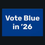 Póster Vote Blue em 2026<br><div class="desc">As eleições intercalares de 2026 são importantes a nível estatal e nacional para garantir que uma agenda progressiva possa ser implementada em benefício de todos os cidadãos. Com o eleitorado tão profundamente dividido, todas as votações são importantes. Apoiar os candidatos e a legislação que vos afeta pessoalmente, votando democraticamente em...</div>