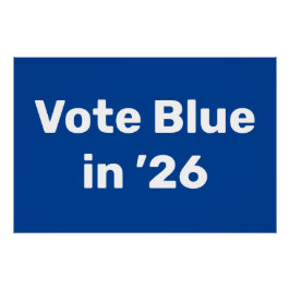Póster Vote Blue em 2026