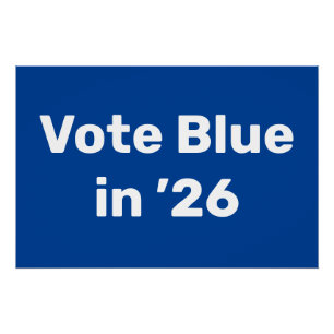 Póster Vote Blue em 2026