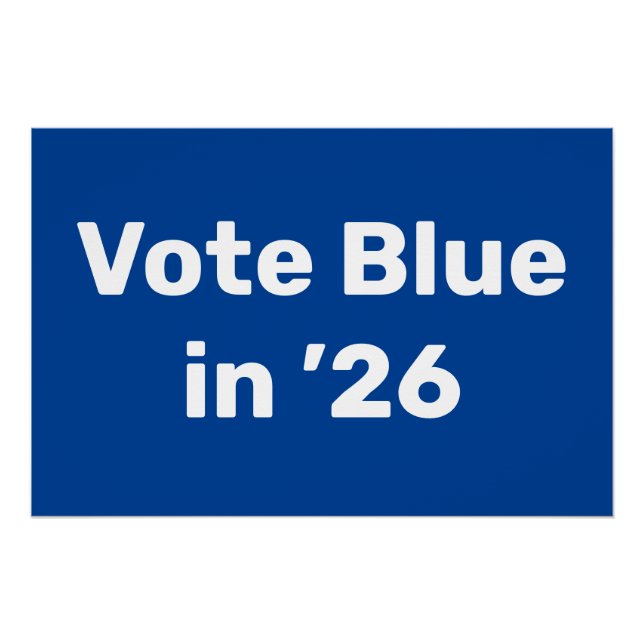 Póster Vote Blue em 2026 (Frente)