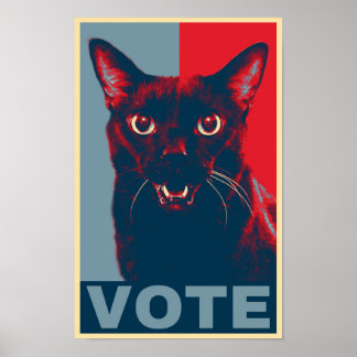 Poster VOTE, com Manny Halloween Cat