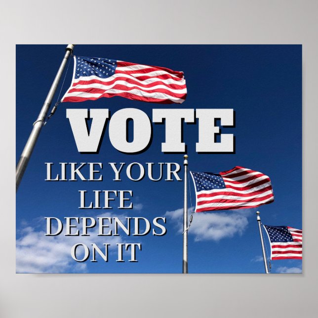 Poster VOTE Como Se Sua Vida Dependesse Disso Eleição 202 (Frente)