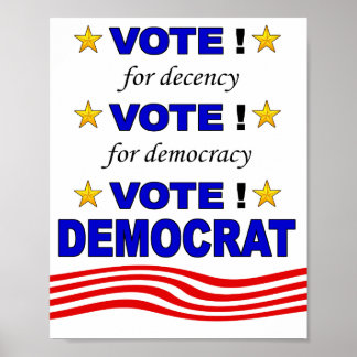 Poster Vote Democrata