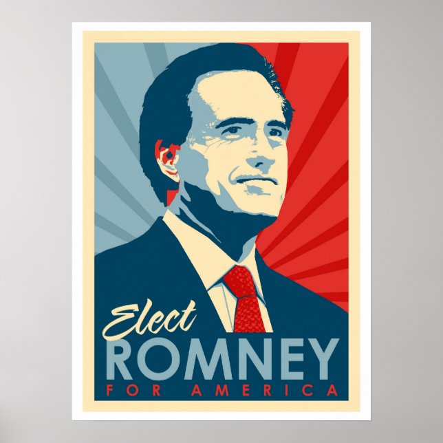 Póster Vote em Mitt Romney - Ele não é um Obama Commie! (Frente)
