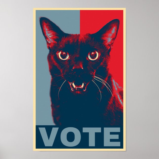 Poster VOTE, featuring Manny Halloween Cat (Frente)