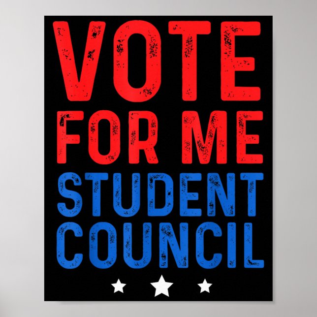 Poster Vote For Me Student Council  (Frente)