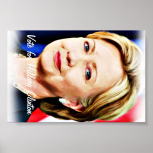 Póster Vote Hillary Clinton para Presidente dos EUA_