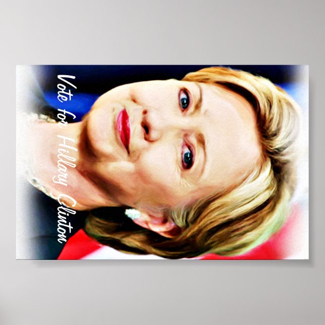 Póster Vote Hillary Clinton para Presidente dos EUA_ (Frente)