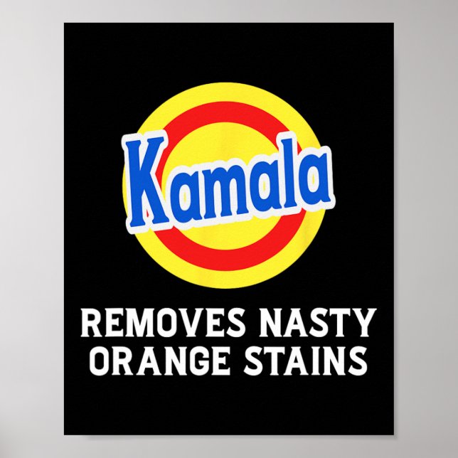 Poster Vote Kamala Remove Banhos Laranja Desagradáveis De (Frente)