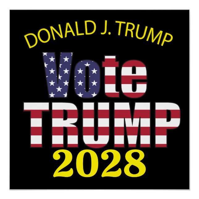 PÓSTER VOTE PRESIDENTE REPUBLICANO DE TRUMP 2024 EXCELENT (Frente)