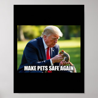 Poster Vote Trump Mega Torne Os Animais Seguros Novamente