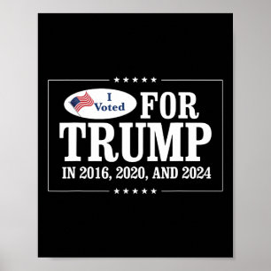 Poster Votei A Favor Da Trump Em 2016 2020 E 2024