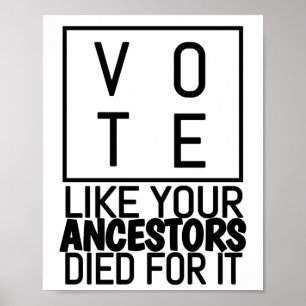 Poster Votem Como Os Seus Ancestrais Morreram, Votem A Fa