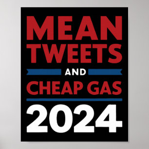 Poster Votem Tweets Maus e Gasolina Barata Pro Trump Repu