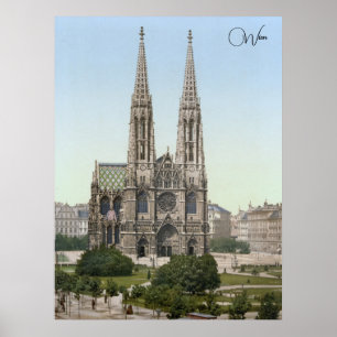 Poster Votivkirche Viena (c. 1900)