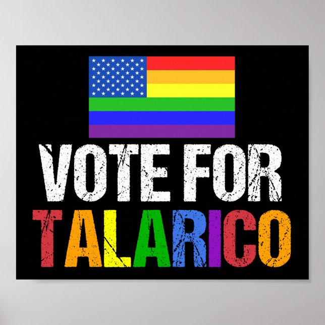 Poster Voto Arco-íris para Talarico Eleição 2026 (Frente)
